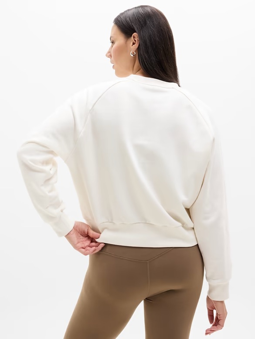 Athleta Cream Crewneck Sweatshirt - Picture 2 of 3